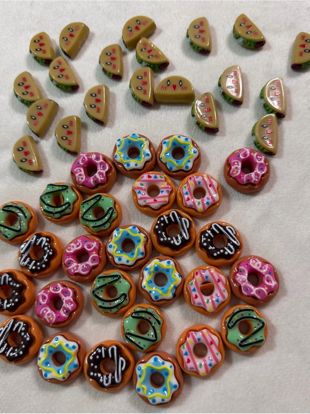 Lot of Miniature Resin Donuts and Tacos